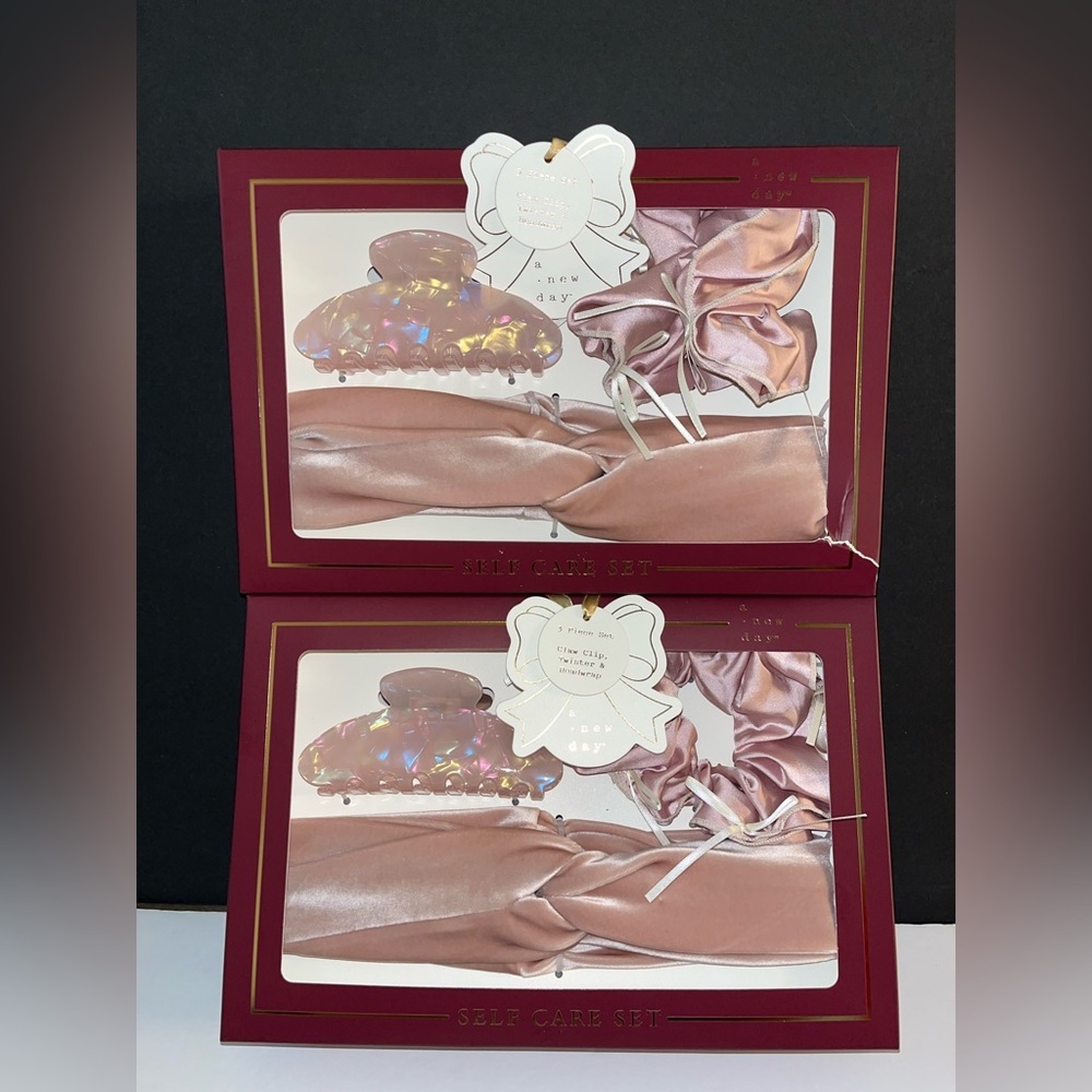 a new day Pink Iridescent Hair Clip and Scrunchie Gift Set